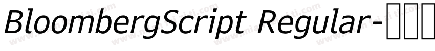 BloombergScript Regular字体转换